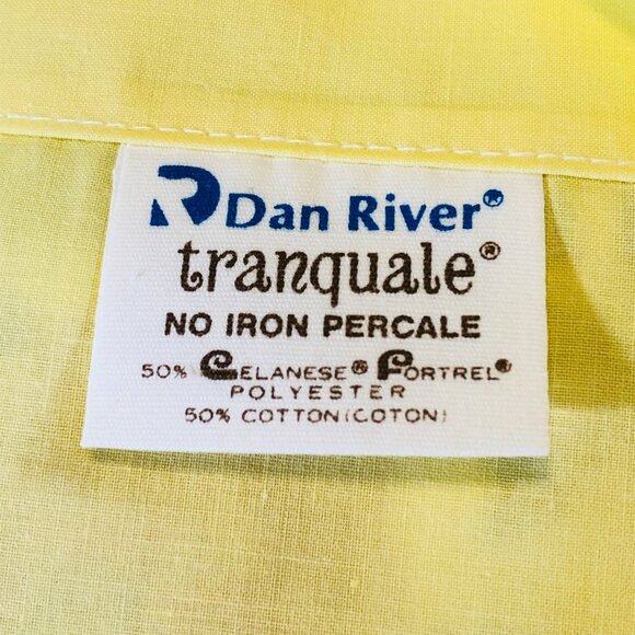 Vintage Dan River Tranquale NOSTALGIA Yellow Floral SINGLE Pillowcase - Percale - Picture 3 of 10